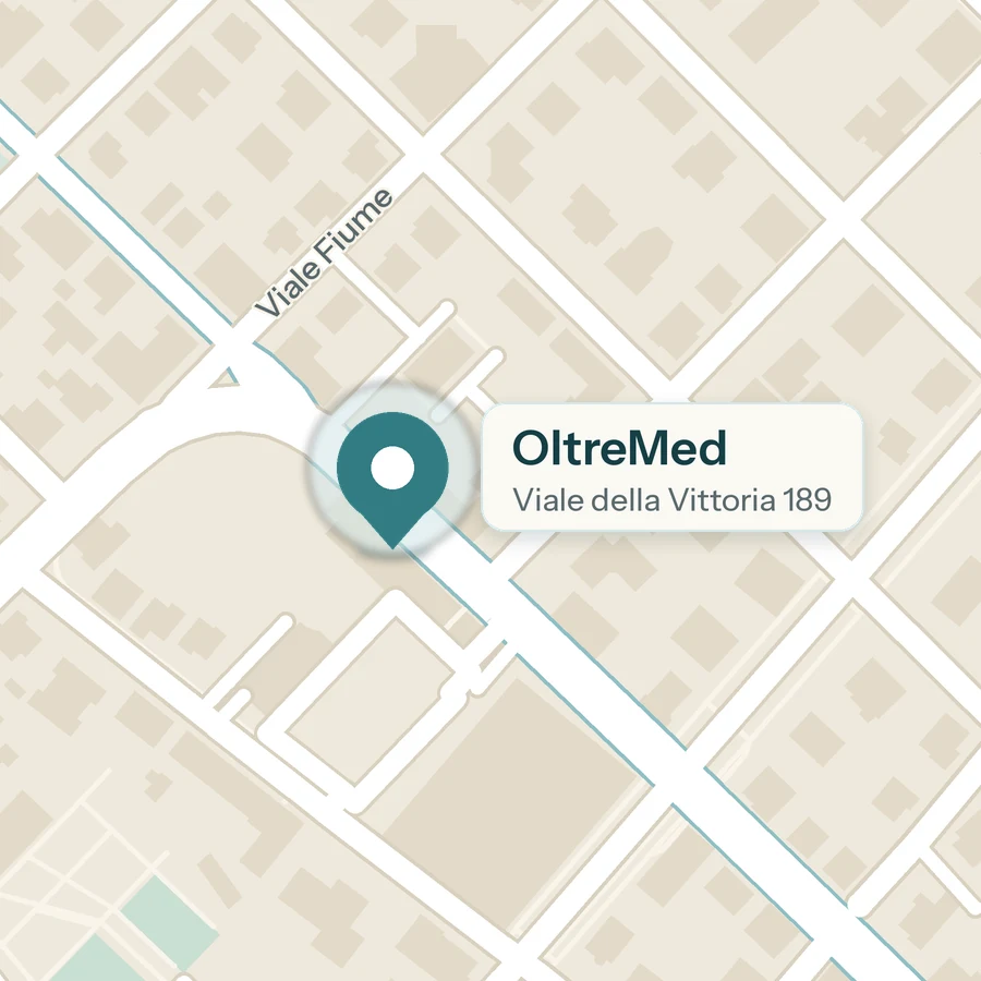 Mappa del quartiere: OltreMed è in Viale della Vittoria 189, 2° piano, civico 189 di Viale della Vittoria a Pesaro